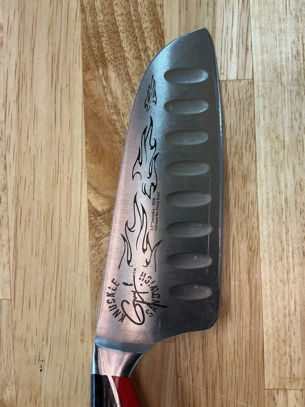 Guy Fieri Knuckle Sandwich 5.5” Santoku Knife German Steel Texas Handle Chef